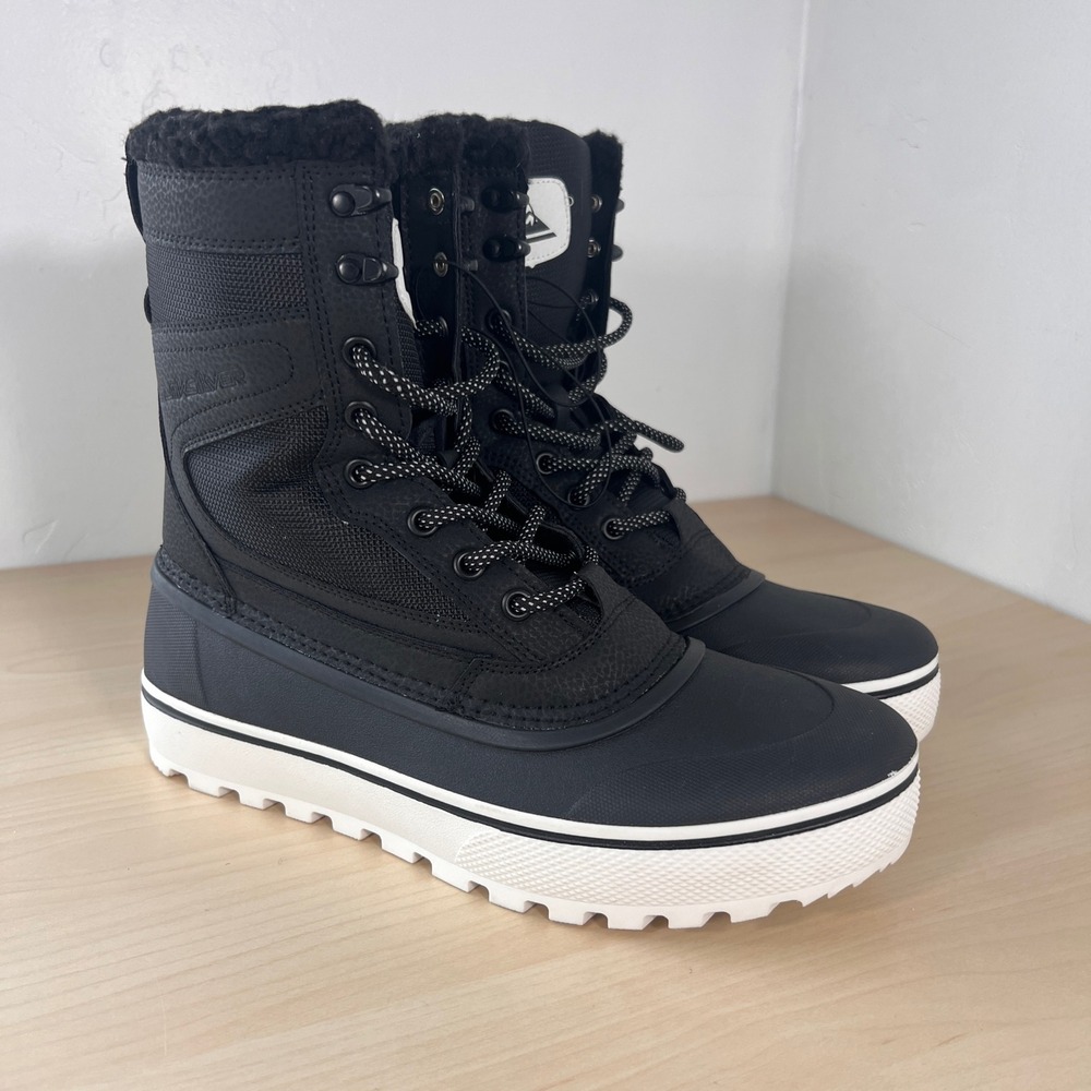 Quiksilver Winter Boots Women Size 8 Black 3M Thinsulate Insulated Snow Boots